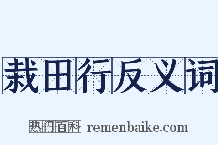 栽田行反义词是什么意思的图片